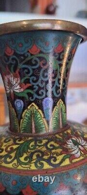 Grands vases de dragon chinois en cloisonné, début du 20ème siècle