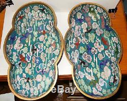 Les Chauves-souris Rares Grands Vieux Chinois Cloisonné Design Bol Boîte Jar