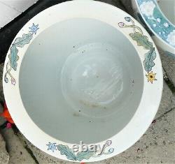 Millésime Chinois Planters Grand Jardiniere Oriental Fish Bowls Un Signé