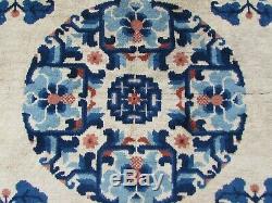 Old Made Traditionnelle Main Chinoise Oriental Tapis Bleu Laine Grand Tapis 242x154cm