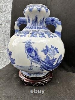 Poignée de tête de dragon chinois ancien de grande taille, mesurant 28 cm de hauteur.