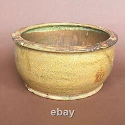Pot de poterie en grès émaillé de grande taille de la Chine ancienne du XIXe siècle