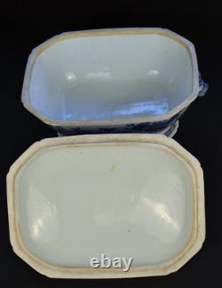 Rare Chinoiserie de Chine Exportation bleue et blanche Qianlong - Très grande soupière (1736-95) 14