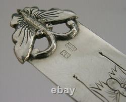 Rare Grande Exportation Chinoise Silver Butterfly & Bat Signets Antique C1890 Kl