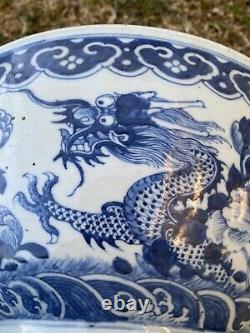 Superbe 14 Grands Bols Chinois Antiques Daoguang Bleu Et Blanc