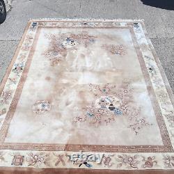 Taille De La Chambre Grand 12' X 9' Chinese Oriental Tapis Rug Brown