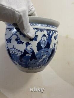 Très belle grande poterie chinoise ancienne, avec des marques de caractère à la base