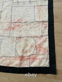Un Rare Grand Antique Qing Broderie Chinoise Textile / Bannière / Garment 170cmx 74cm