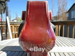 Une Grande Baie Vitrée Rouge Chinoise Vase En Porcelaine, Guangxu Mark Et La Période, 19