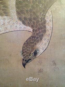 Une Grande Et Importante Peinture Antique Chinoise Sur Soie, Signée, Encadrée