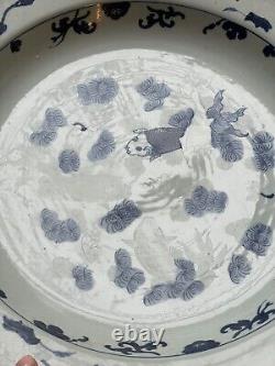 Vaisselle rare de grand plat de poisson en porcelaine de l'épave chinoise Nanking c1750