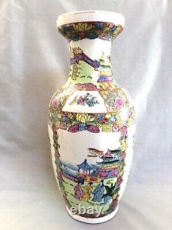 Vase De Paysage De Porcelaine Du Canton De Chine, Période De La République