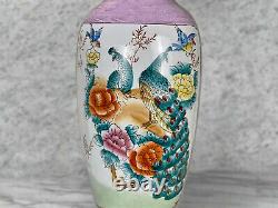 Vase De Sol Floral De Porcelaine Porcelaine Rose Chinoise Vintage