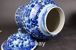 Vase En Porcelaine Chinoise Bleu Et Blanc 42 CM / 16 Pouces 19ème / 20ème Siècle
