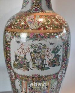 Vase Famille Rose chinoise, Grand vase chinois extra large, Grand vase