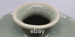 Vase chinois ancien de style victorien avec glaçure céladon verte d'exportation vers l'Orient