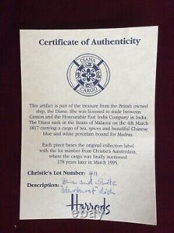 Véritable Diane Cargo Grande Assiette Christies 1995 Vente Avec Certificat Harrods