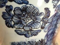 Vintage 19 Large Blue & Blanc Chinois Jar Ginger Avec LID