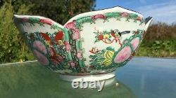 Vintage Décoratifs Chinois Grande Porcelaine Punch Bowl